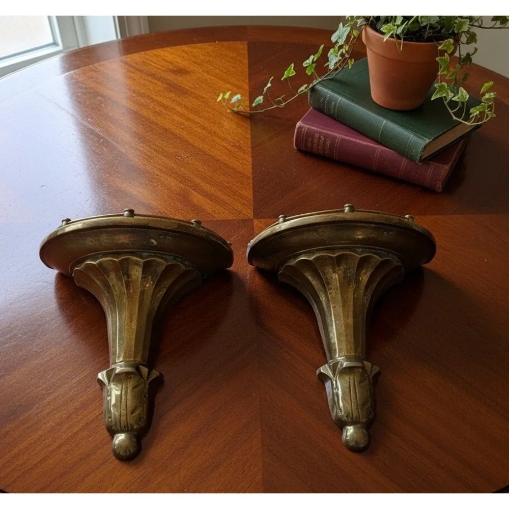 VTG Solid Brass Wall Sconces Pair 10